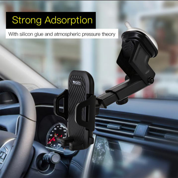 Yesido Car Holder C23, 3.8inch - 6.4inch, Black