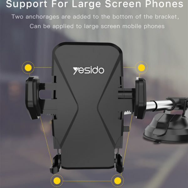 Yesido Car Holder C40, Universal, Black