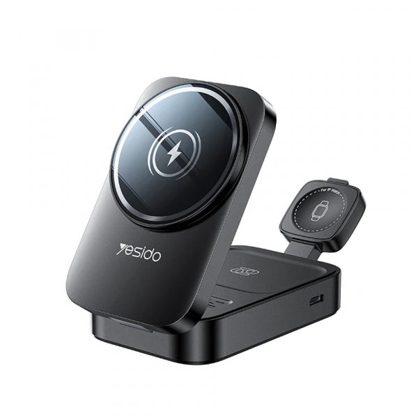 Yesido Wireless Charger DS27 3in1, 15W, 1.67A, Black