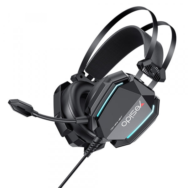 Yesido Gaming 3.5mm Headset EK03, RGB, 2m, Black