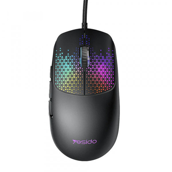Yesido Wired Gaming Mouse KB32, RGB, 7200DPI, Black
