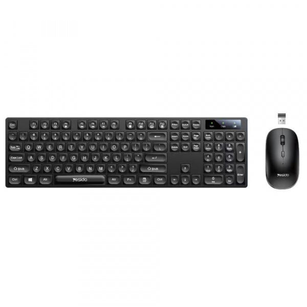 Yesido Wireless Keyboard And Mouse Combo KB42, Black