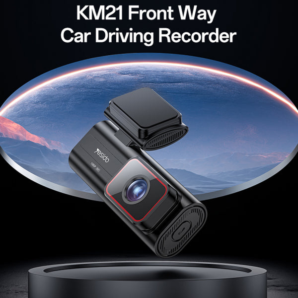 Yesido Dash Camera KM21, 1080P, Wi-Fi, 1.47inch LCD, Black