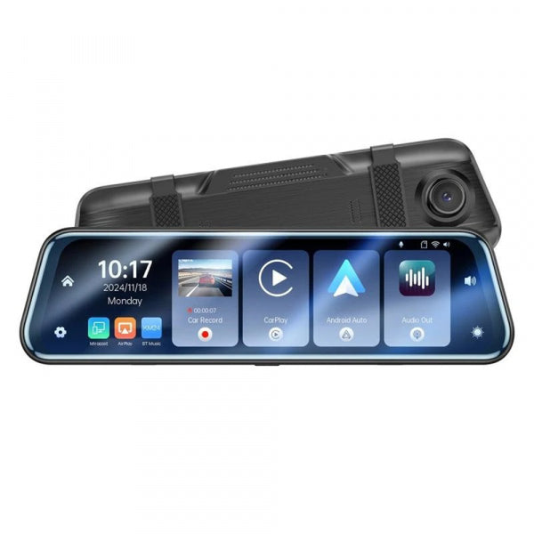 Yesido Dash Camera KM24 with Carplay / Android Auto, 4K, 9.66inch LCD, Black