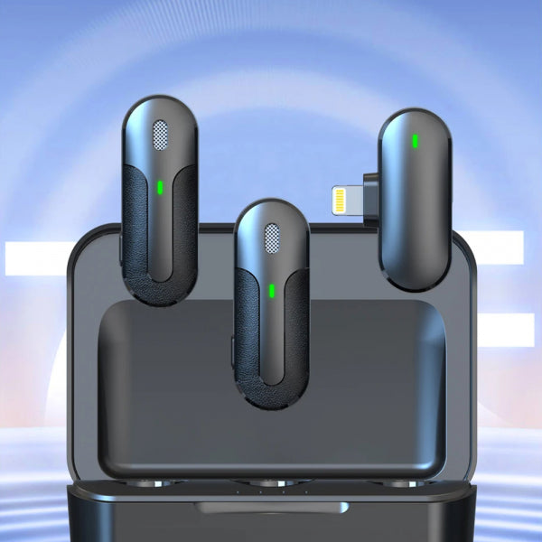 Yesido Wireless Microphone KR16, Lightning, 2-Pack, Black