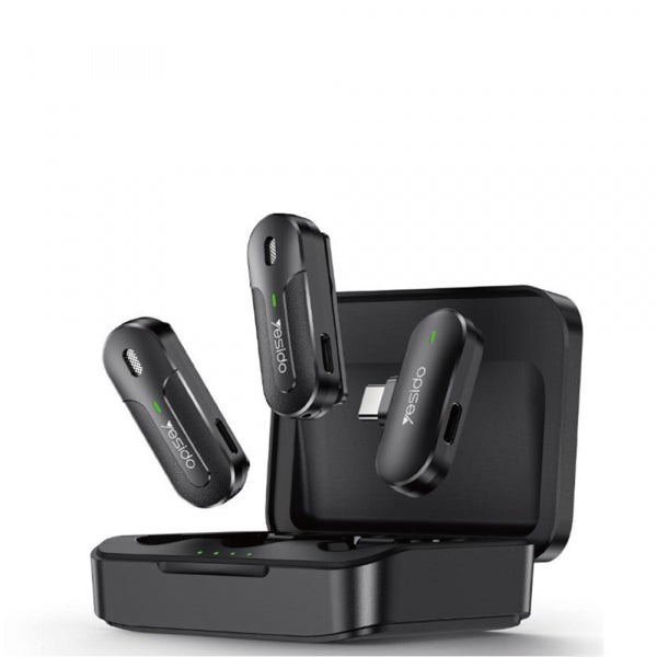 Yesido Wireless Microphone KR17, USB-C, 2-Pack, Black