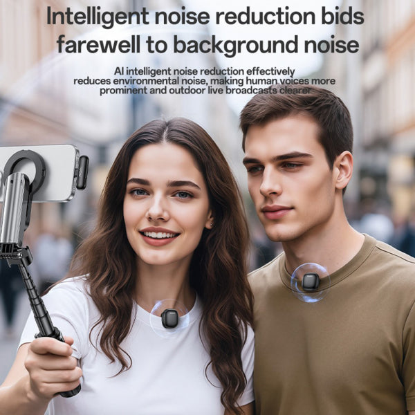 Yesido Wireless Microphone KR21, USB-C, 2-Pack, Black