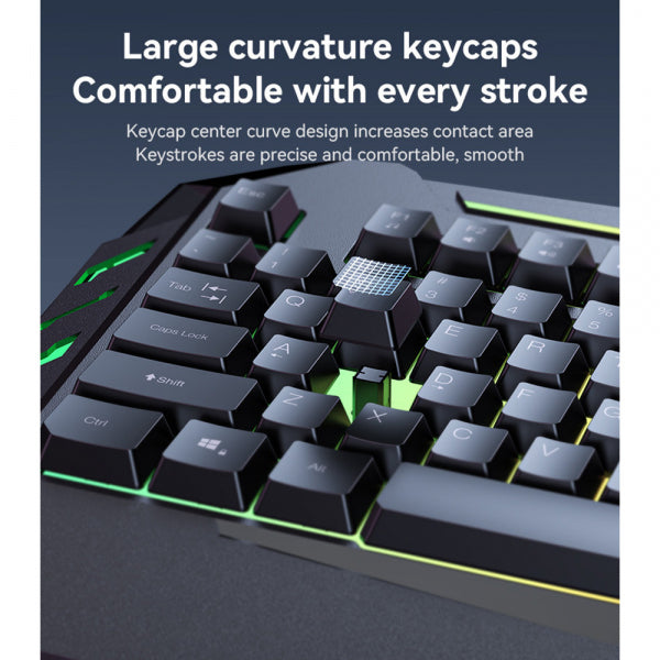 Yesido Wired Gaming Keyboard KB21, RGB, 1.5m, Black