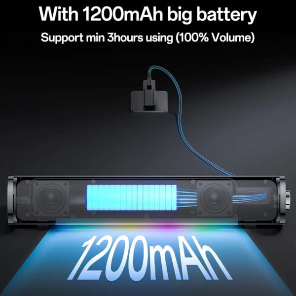 Yesido Bluetooth Speaker YSW27, 10W, RGB, Black