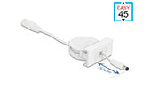 Delock Easy 45 Modul Power Ausrollkabel DC 5,5 x 2,1 mm Buchse / Stecker weiß